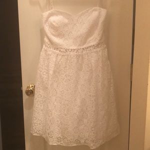 Lilly Pulitzer White Strapless Dress, Medium